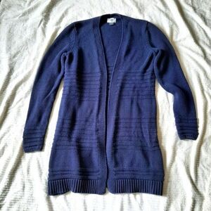 Old Navy Knit Open Front Cardigan Duster size sp navy blue